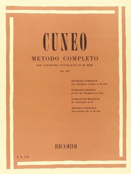 CUNEO, ANGELO FRANCESCO.- METODO COMPLETO SAXO ALTO OP.207