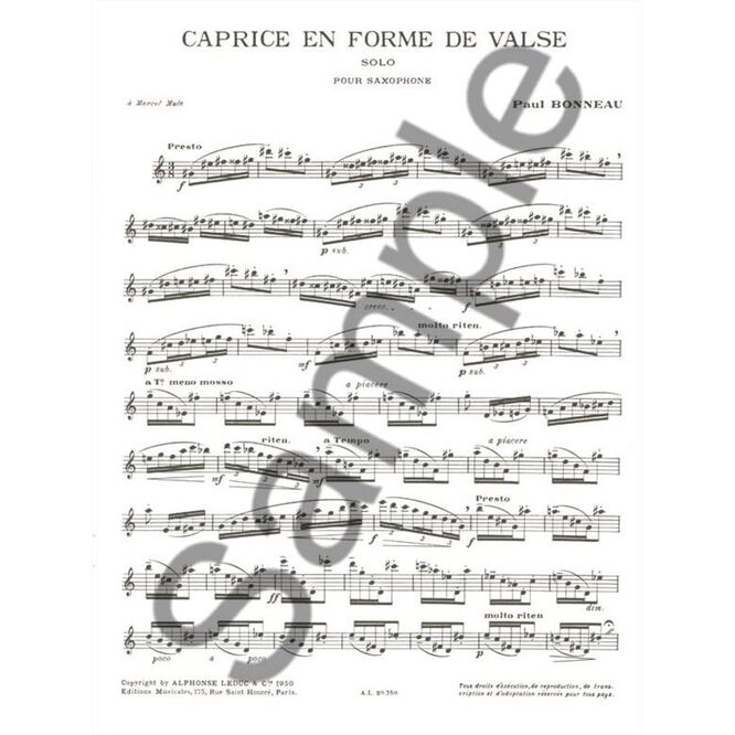 BONNEAU, PAUL.- CAPRICHO FORMA VALS SAMPLE