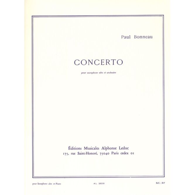 BONNEAU, PAUL. -CONCIERTO