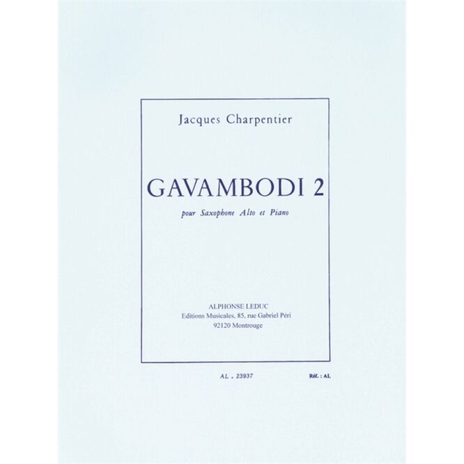 CHARPENTIER, JACQUES.- GAVAMBODI 2