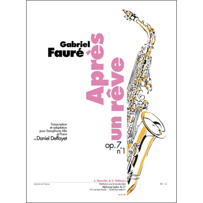 FAURE, GABRIEL.- APRS UN RVE OP.7 N.1