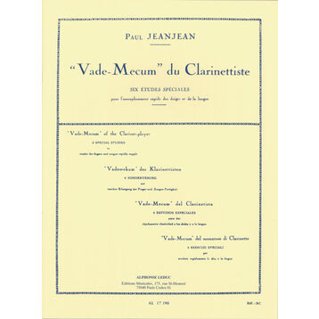 JEANJEAN, PAUL.- VADEMECUM DEL CLARINETISTA