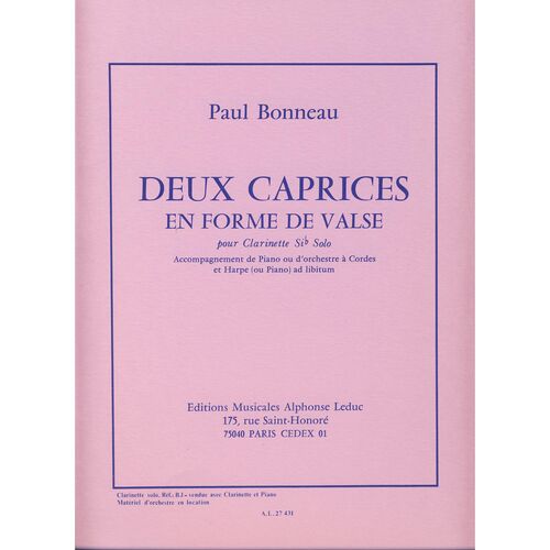 BONNEAU, PAUL.- DOS (2) CAPRICHOS EN FORMA VALS