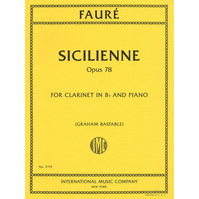 FAURE, GABRIEL.- SICILIANA OP.78