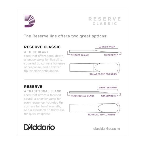 Caa Clarinete Sib D'addario Reserve Classic 2,5