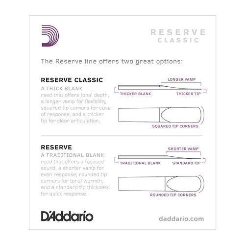 Caa Clarinete Sib D'addario Reserve Classic 4+