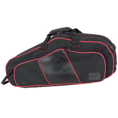 Estuche Saxo Alto Ortola 117 Con Forma Negra Con Ribetes Rojos