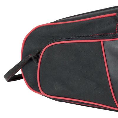 Estuche Saxo Alto Ortola 117 Con Forma Negra Con Ribetes Rojos Detalle parte arriba