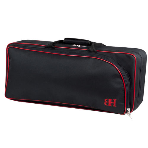 Estuche Saxo Alto Ortola HB 112 Rectangular Negro con Ribetes Rojos