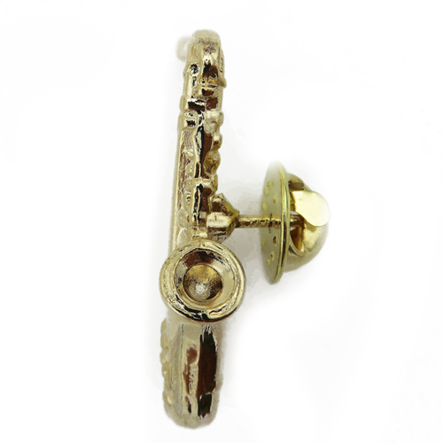 Pin Saxo Tenor Dorado 18k