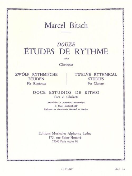 BISTCH, MARCEL.- 12 ESTUDIOS DE RITMO (12 ETUDES DE RYTHME)