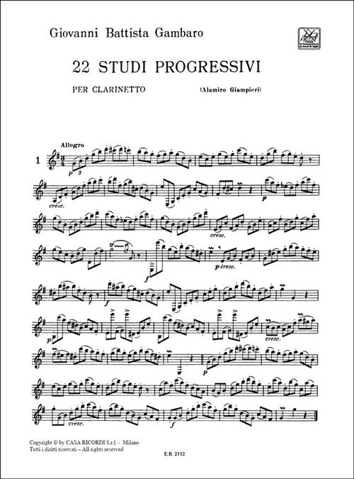 GAMBARO, GIOVANNI BATTISTA.- 22 ESTUDIOS PROGRESIVOS SAMPLE