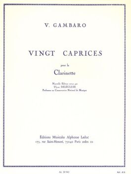 GAMBARO, VINCENZO.- 20 CAPRICHOS ( VINGT CAPRICES)