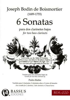 BOISMORTIER.- SEIS (6) SONATAS DOS CLARINETES BAJOS