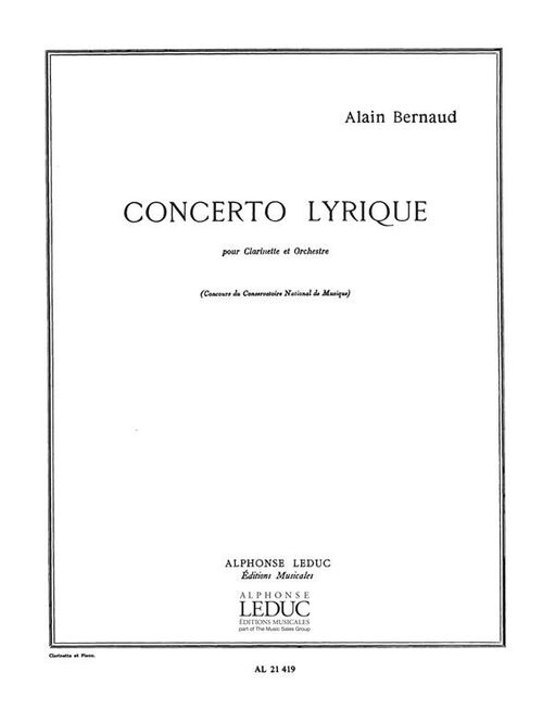 BERNAUD, ALAIN.- CONCIERTO LIRICO (CONCERTO LYRIQUE)