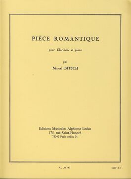 BITSCH, MARCEL.- PIEZA ROMANTICA (PIECE ROMANTIQUE)