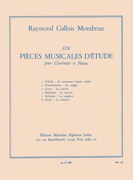 GALLOIS MONTBRUN, RAYMOND- 6 PIEZAS MUSICALES DE ESTUDIO