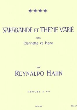 HAHN, REYNALDO.- SARABANDE ET THEME VARIE