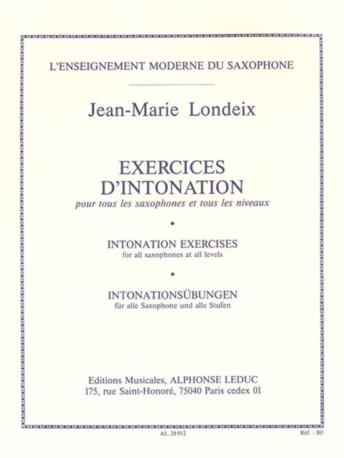 LONDEIX, JEAN MARIE.- EJERCICIOS DE ENTONACIN (EXERCISES INTONATION)