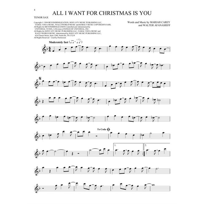 101 CHRISTMAS SONGS SAMPLE SAXO TENOR