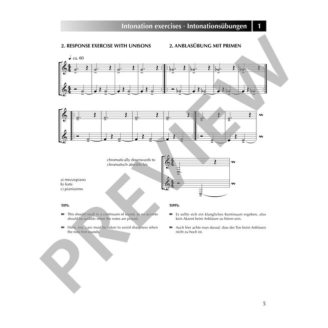 WEHLE, REINER.- CLARINET FUNDAMENTALS VOL.3 INTONATION SAMPLE 1