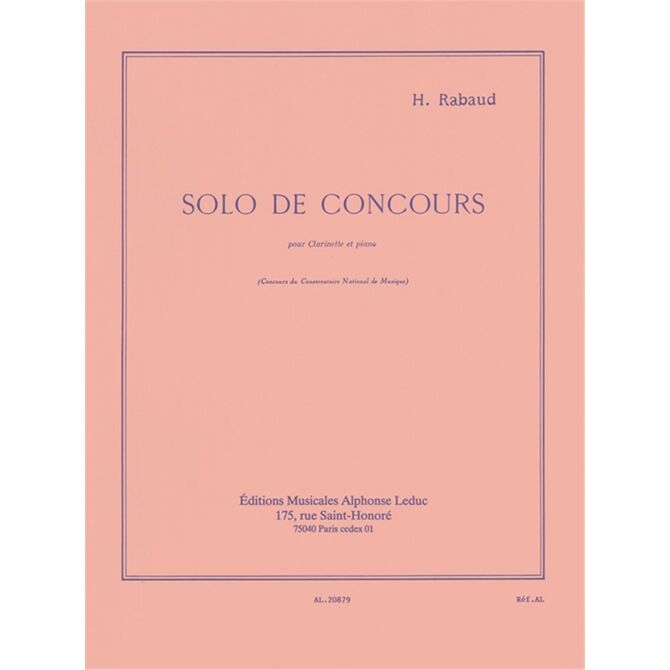 RABAUD, HENRI.- SOLO DE CONCURSO OP.10